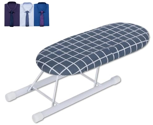 HERCHR Mini Tabla de Planchar, Tabla de Planchar de Mesa Plegable con Funda de algodón para Sala de Manualidades, hogar, Dormitorio, 26 x 11 cm(#4)