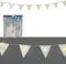 Cepewa Mikro Draht Lichterkette Be Happy | Flaggen Aufdruck L150cm 8 Fahnen | Batterie Deko Beleuchtung (1 x Lichterkette Be Happy)