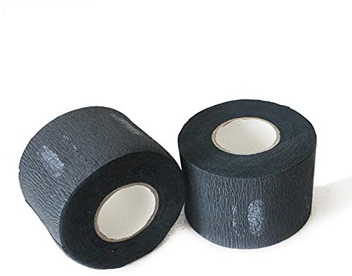 Lot de 2 rouleaux de bandes de cou jetables en papier strentchy pour coiffure, accessoires de barbier pour salon de coiffure (noir)