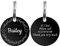 HooAMI Hundemarke mit Gravur,Runden Hundemarke Personalisiert Dog Tag mit Gravur Namensschilder Adressanhänger Hund für Hunde und Katzen(Schwarz,M)