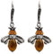 Dancing Bee Ohrringe für Frauen Strass Queen Bee baumeln Ohrringe Vintage Retro 3D Bee Ohrring für Mädchen, Kupfer, Autre