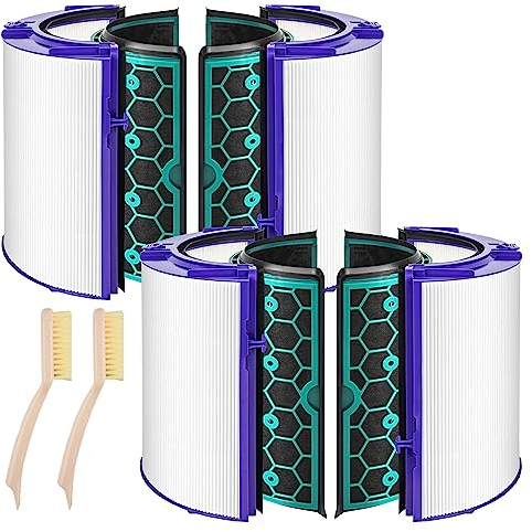 Filter for Dyson HP04 , 360 Combi Glass HEPA Carbon Air Purifier Filter Compatible with Dyson Pure Cool Fan TP04 DP04 TP05 DP05, True H13 Sealed Two Stage Replacement Filter