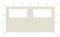 SHUJING Pavillon, 4x2 m, weiß, Polyester, Aluminium, Wasserfest, UV-Schutz, 8 m², 2.5 m hoch, Partyzelt, Pergola-Seitenwand, Outdoor-Events, Parties, Schatten