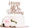 Sotpot Rose Gold Glitter 40 Cake Topper, 40th Birthday Cake Decorations for Birthday Party Anniversary Party Supplies