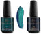 Shayenne 2er Set UV Gel Nagellack 44 Magical Green Grün 15ml + 2in1 Base Coat und Top Coat 15 ml UV LED Lampe Unterlack mit Überlack Nagel Lack Gellack Nagelgel Shellac (30 ml)
