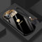 Oval Heart-shaped Tempered Glass Phone Case For iPhone 15 14 13 12 11 Pro Max XS X SE 8 7 Plus Mirror Lanyard Cover,Black,For iPhone 15Promax