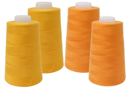 4 Konen Overlockgarn - á 3000 yds = 2743.2 m // 12.000 yds = 10972.8 m - Auswahl aus 26 Farben (2x Orange & 2x Hellorange)