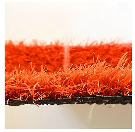 Kunstrasen, mit Drainagelöchern, realistischer Grasteppich, 1,18 (Zoll) Kunstrasenmatte, Wendbare Matten für Hunde und Haustiere für die Gartenrasenlandschaft (Farbe: Rot, Größe: 47,2 x 197