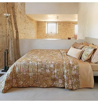 Fazzini Giardini D'Oriente Bettwäsche-Set für Doppelbett, Farbe: Giardini D'Oriente Taupe