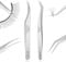LZM Pince à Cils, 2 Pcs Pinces à Extension de Cils, Pince de Précision Professionnelle, Pince en Forme de Dauphin, Pince Courbée, pour Extension de Cils, Sourcils, Outils de Maquillage