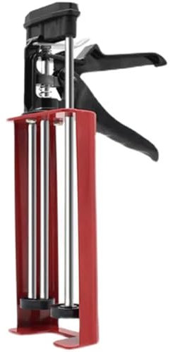 Yiustldd Manuelle Doppelkartuschenpistole, Zweikomponenten-Klebstoffapplikator Mit Komfortgriff, 400 Ml Doppelkartuschenpistole Für Epoxid, Acryl, Silikon