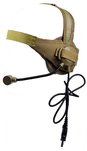 WISEONUS Casque tactique pour la chasse, le tir avec microphone, airsoft, paintball, casque rond pour jeux de combat, CS Cosplay, mat, taille unique