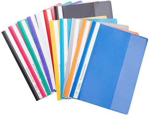 Dokumentenmappe, Projektmappen, Kunststoff, A4, Dokumentenmappen, Präsentationsmappen, A4, Kunststoffhülle mit transparentem Deckel, Ordner für Papiere, A4, Berichte, Dokumente, Ordner, Organizer, 12