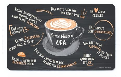 Geschenk für Opa: Frühstücksbrett „Guten Morgen Opa“, Geschenk für Opa zum Geburtstag, Geschenk für den Großvater, Geschenk für Opa von Enkelkindern