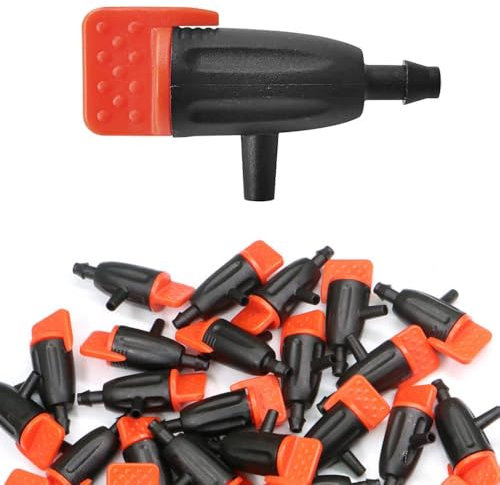 Einstellbare Bewässerung Tropfer, Micro Drip Düsen Sprinkler für 4/7mm Schlauch, Anti-Clogging Emitter für Garten und Rasen (30er Pack)