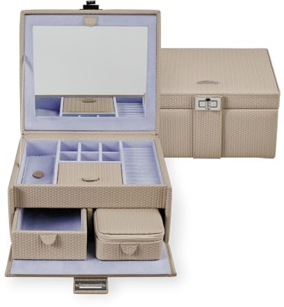 Windrose Schmuckkoffer M mit Einsatz corbello/taupe