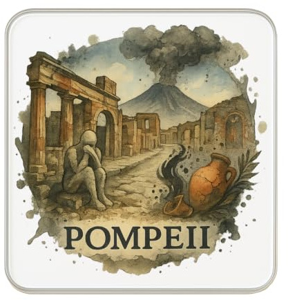 Kühlschrankmagnet Pompeji, Italien, Reise-Souvenir, Sammlerstück, Geschenk