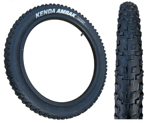 Kenda AMRAK K-1247 - Neumático grueso para bicicleta de montaña (27,5 x 2,40), color negro