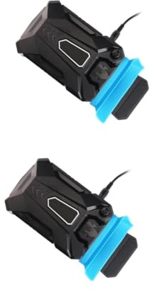 POPETPOP 2 Pièces Radiateur pour Ordinateur Portable USB Noir Dissipateur de Chaleur Latéral avec Aspiration Accessoire Pc pour Refroidissement