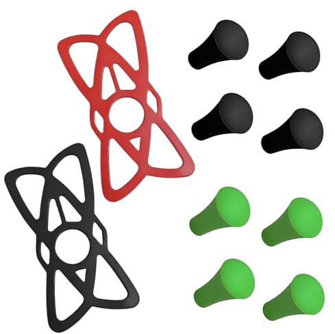 Adabuli 8 Pack Rubber Tips Silicone Cap Replacement Parts and 2 Pack Phone Mount Tether Kit, Compatible with RAM X-Grip Mount Stand Phone Holder for Bike, Bicycle, Motorcycle