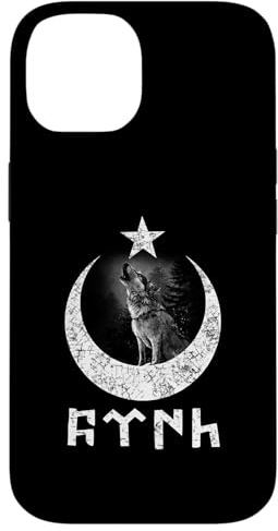 Türk Göktürk Schrift Hilal & Yildiz & Bozkurt Design Hülle für iPhone 14