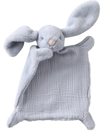 VERTBAUDET Kuscheltuch HASE mit 3D-Kopf blau