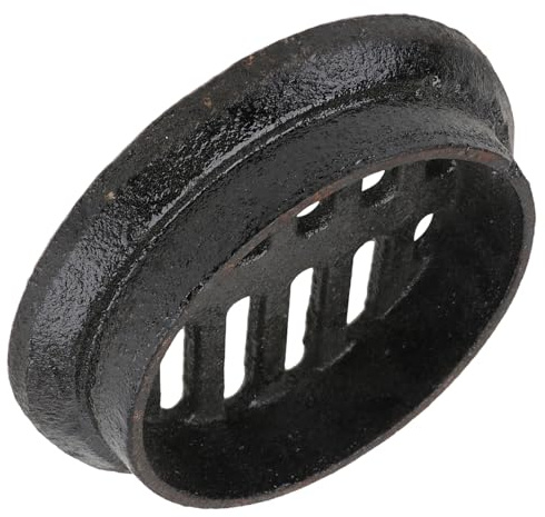 WOONEKY Drenaje de Piso de Fundición Redondo para Jardín Filtro de Rejilla Negro Rápida Evacuación de Agua Instalación Sin Ensamblaje Resistente para Uso Doméstico y Exterior