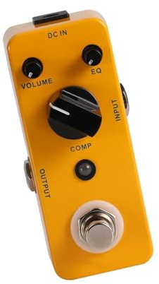 Standard Guitar Effects Pedal Yellow Guitar Bass Compressor Effects Pedal With True Bypass EQ And Adjustable Volume Mini