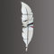 Qaurora Modern DIY Feather Miroir Stickers muraux Peintures acryliques 3D Home Decal Living Murals 48 x 12 inches (120 x 30cm) (La gauche)
