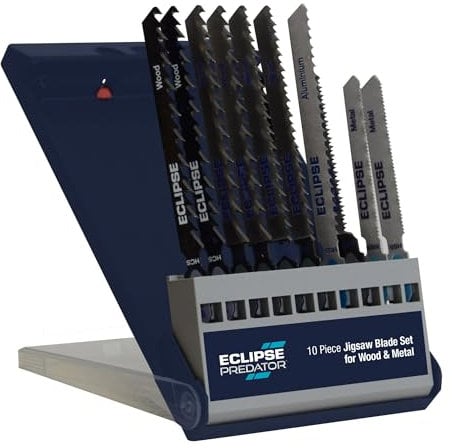 Eclipse Professional Tools EPT-WM10 10 Piece Jigsaw Blade Set for Wood & Metal Cutting