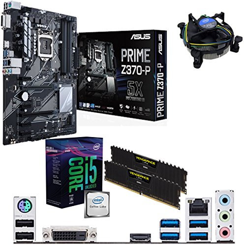 Components4All Intel Coffee Lake Core i5 8600K 3.6GHz (4.3GHz Turbo) CPU, ASUS Prime Z370-P Motherboard & 16GB 3000MHz Corsair DDR4 RAM Pre-Built Bundle