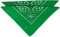 fashionchimp Nicki-Halstuch aus 100% Baumwolle im 2er Set, Unisex Bandana, AZO-Frei (Grasgrün)