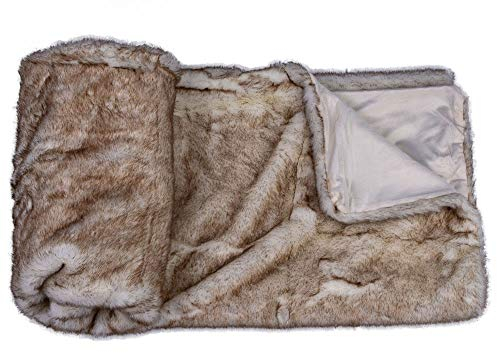 Überwurfdecke 160x200cm Nordfuchs Fellimitat Tagesdecke Webpelzdecke pda013 Palazzo Exklusiv