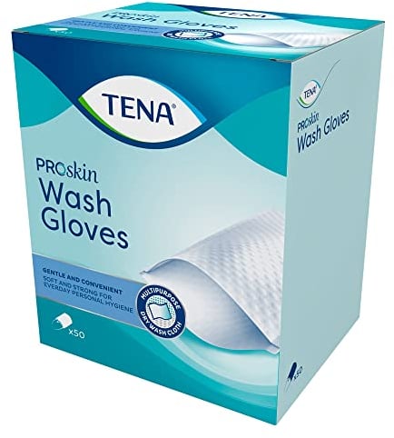Tena wash Gloves Lot de 2 paquets de 50 gants jetables