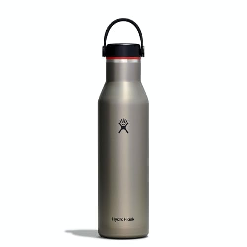 HYDRO FLASK - Leichte Trinkflasche 621 ml (21 oz) Trail Series - Vakuumisolierte, Wiederverwendbare Trinkflasche aus Edelstahl mit Auslaufsicherem Flex Deckel - Standard-Öffnung - BPA-frei - Slate