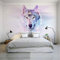 Motiv Tapete Lila Tier Wolf 3D Design Tapete Foto Wandbilder Vlies Tapete Vlies Tapete Wandbild Tapete Moderne Dsch Wanddekoration fototapete 3d Tapete effekt Vlies wandbild Schlafzimmer-350cm×256cm