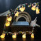 Niedliche Hase mit Pompons LED Lichterketten Batteriebetriebenes Kaninchen Ostern Nachtlicht für Indoor Outdoor Halloween Weihnachten Party Kinder Schlafzimmer Dekoration (Hase mit Pompons)