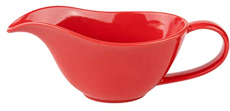 DOITOOL Sauciere Keramik Saucière Saucenbecher Soßenschale Milchkännchen Pfeffer Saft Sauce Soßen Gewürze Behälter Rot Restaurant Hotel Zuhause Abendessen Bankett Serviergeschirr