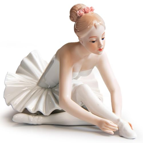 MTME Porzellan-Figuren Ballett, Geschnitzte Statue, Handarbeiten, Kunstware, Skulptur, Wohndekor (Ornament, Dekoration, Geschenk) (Eleganz)