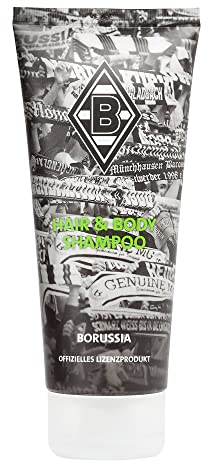 Borussia Mönchengladbach Hair & Body Shampoo | Offizieller Fanartikel Fohlenshop | Duschgel & Shampoo mit einem sportlich-frischen Duft | Geschenk für Ihn - Inhalt 200 ml