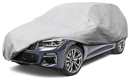 Premium Autoabdeckung von BLUETECH® aus PEVA Stof Winter Auto Abdeckplane Winter Autoplane Autogarage Wasserdicht Staubdicht Schneeschutz Sonnenschutz Vollgarage 540mmy175mmx120mm