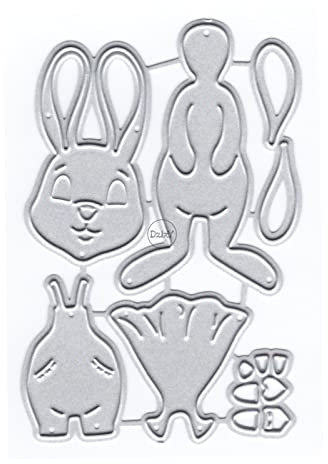 DzIxY Metall-Stanzformen für Kartenherstellung, Osterhasen, Prägepapier, Stanzformen, Scrapbooking, Maschinen, Schablonen, Aufbewahrungstaschen, Zubehör