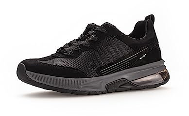 Gabor Damen Low-Top Sneaker, Frauen Halbschuhe,Wechselfußbett,straßenschuhe,Strassenschuhe,Freizeitschuhe,Turnschuhe,schwarz,37.5 EU / 4.5 UK