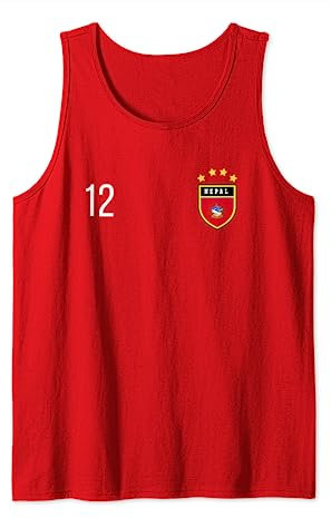 Nepal Nummer 12 Sport Trikot Fußball # zwölf Tank Top