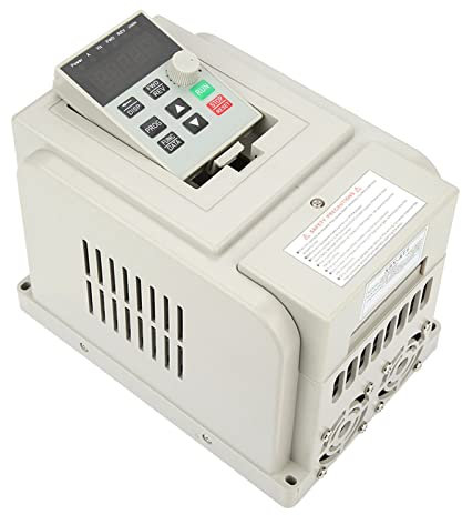 Variateur de fréquence monophasé, 220VAC AT1-2200X VFD Grand dissipateur de chaleur 117,5x167,5x144mm Variateur de vitesse pour moteur triphasé 2,2kW AC