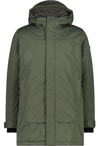 CMP M Parka Fix Hood Grün - Wasserdichter warmer Herren Parka, Größe 52 - Farbe Oil Green