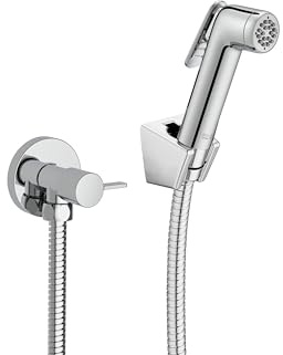 Roca A5B9M30C00 Bidet-Duschset (1 Ausgang) mit Absperrhahn, Be Fresh One, Chrom