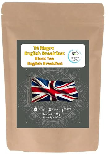 Té Negro English Breakfast I Té Antioxidante, Energético y Digestivo I Té Negro Inglés en Hojas Sueltas (50 tazas) 100 g (English Breakfast)