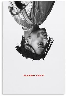 Playboi Carti Poster, minimalistisches, ästhetisches Poster, Leinwand, Wandkunst, dekorative Wohnkultur, Gemälde für Wohnzimmer, Schlafzimmer, 30 x 45 cm, ungerahmt, 14
