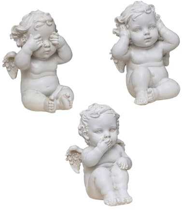 RORPOIR 3 Stücke Harz Cherub Engel Statue Für Wohnkultur Engel Decor Statuen Für Wohnzimmer